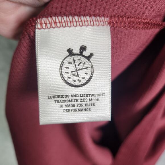 Tracksmith Van Cortlandt Singlet Mesh Tank Top Women's M Maroon Pink Running - Picture 7 of 14